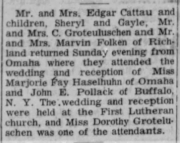 Clipping from The Columbus Telegram